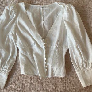 Reformation white blouse